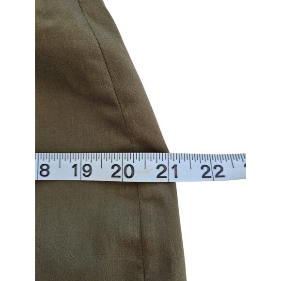 Ann Taylor Dress Size 12 Sleeveless Sheath Olive Green Office Siren Classic - Picture 8 of 9